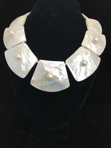 Mother of Pearl Trapezoid Necklace