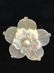 Mother of Pearl Double Flower Magnet