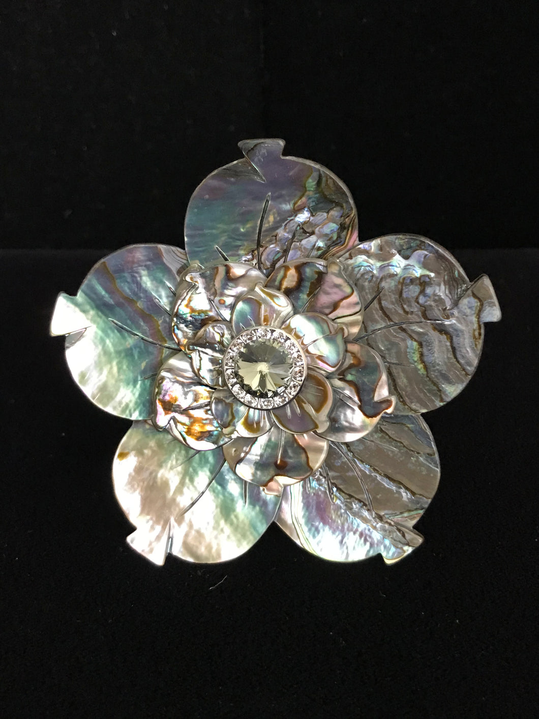 Abalone Triple Flower Magnet