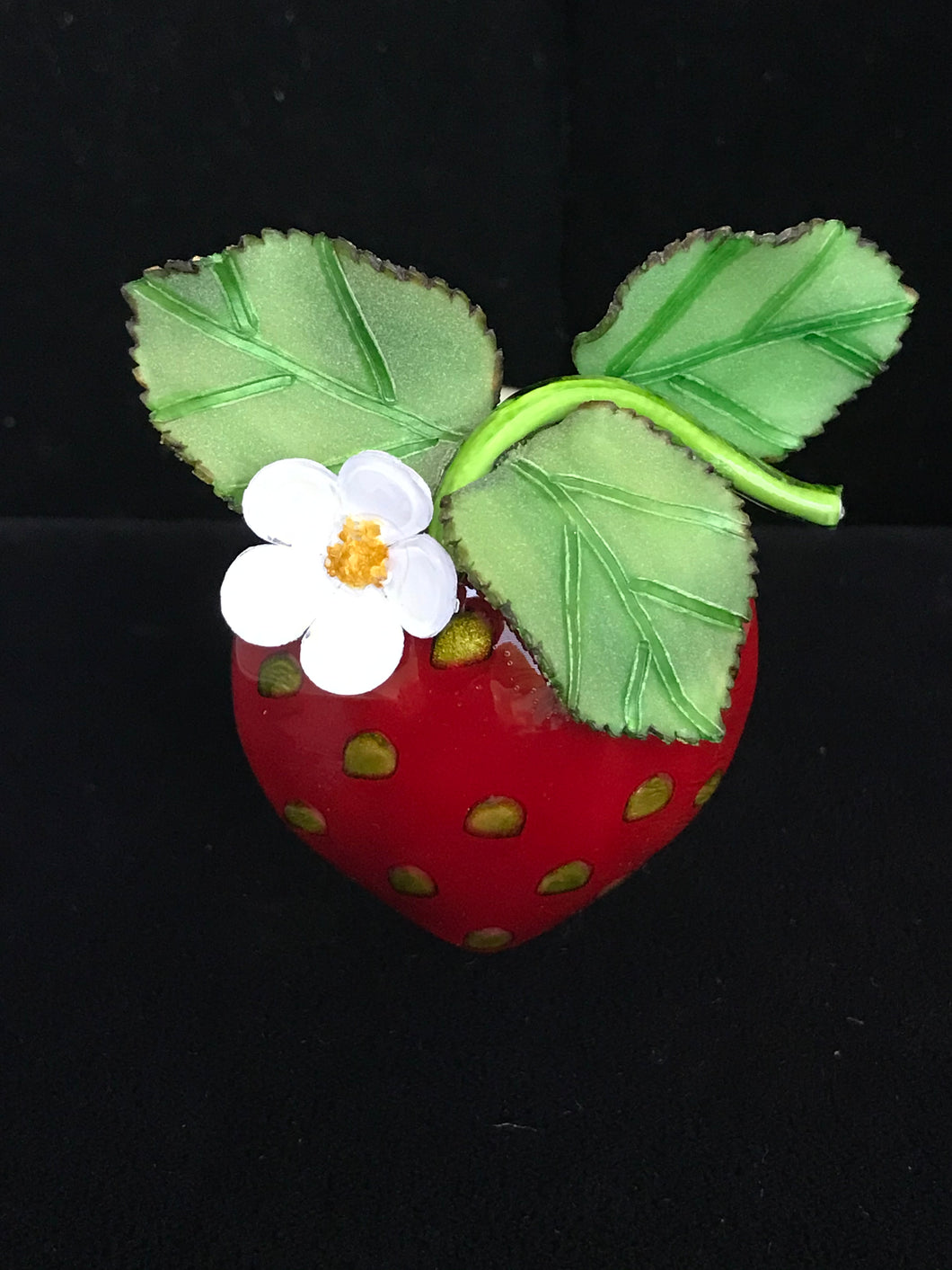 French Resin Strawberry Magnet