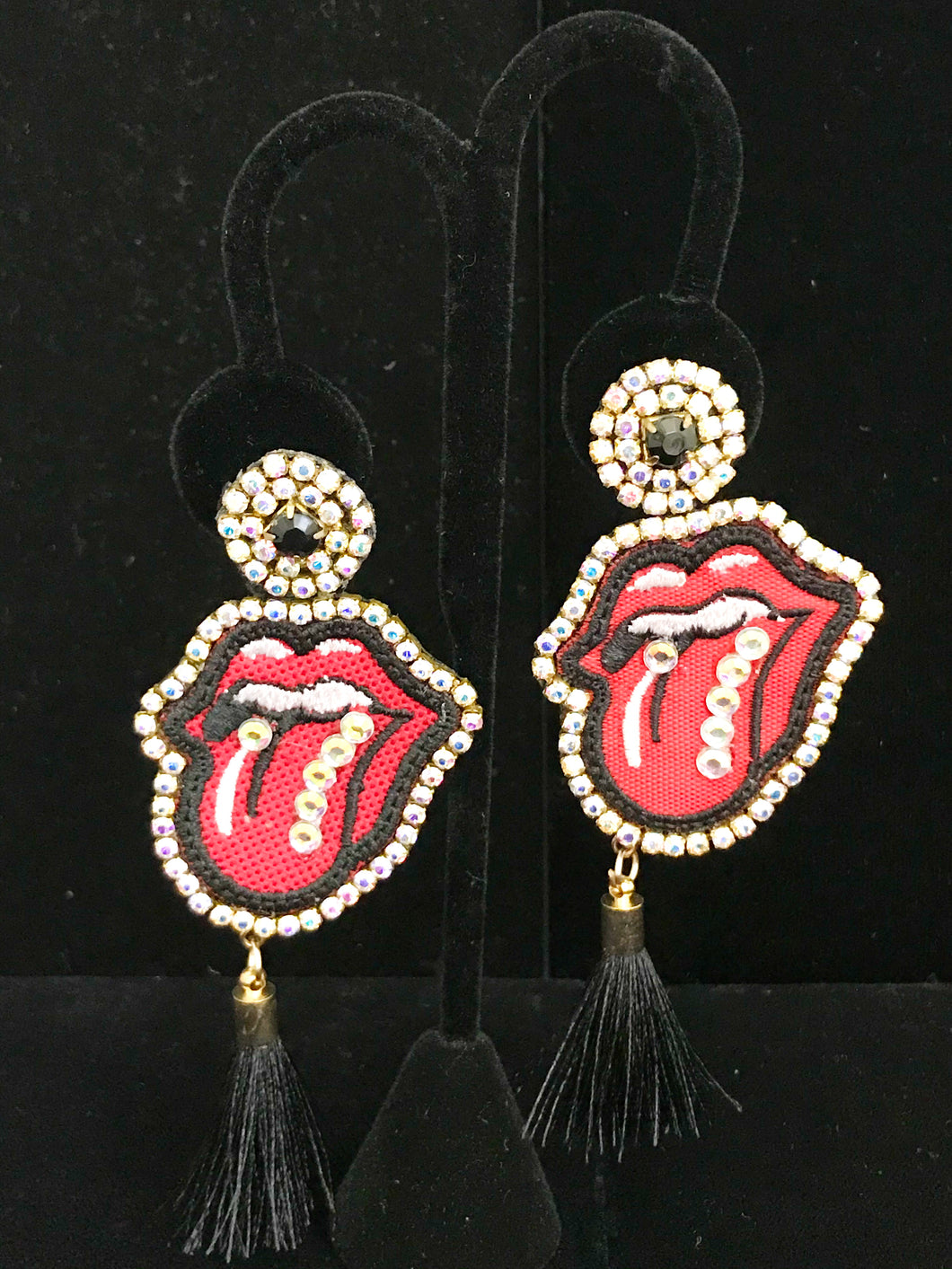 Rolling Stones Tassel Earrings